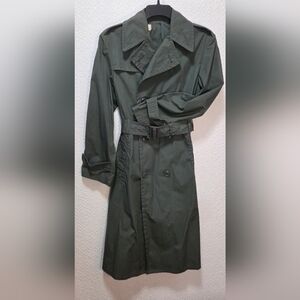 Vintage Viet Nam Era Army Issue Men's Trench Coat Style Raincoat 36R